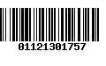 Código de Barras 01121301757