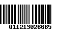 Código de Barras 011213026685