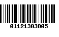 Código de Barras 01121303005