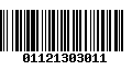 Código de Barras 01121303011