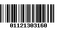 Código de Barras 01121303160