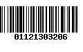 Código de Barras 01121303206