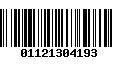 Código de Barras 01121304193