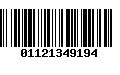 Código de Barras 01121349194