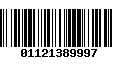 Código de Barras 01121389997