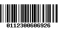 Código de Barras 0112300606926