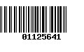 Código de Barras 01125641