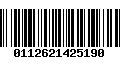 Código de Barras 0112621425190