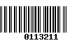 Código de Barras 0113211