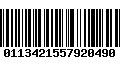 Código de Barras 0113421557920490
