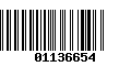 Código de Barras 01136654