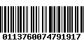 Código de Barras 0113760074791917