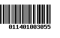 Código de Barras 011401003055