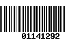 Código de Barras 01141292