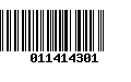 Código de Barras 011414301