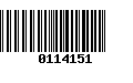 Código de Barras 0114151