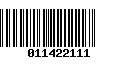 Código de Barras 011422111