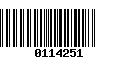 Código de Barras 0114251