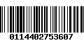 Código de Barras 0114402753607