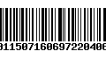 Código de Barras 011507160697220406