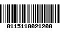 Código de Barras 0115110021200