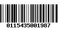 Código de Barras 0115435001987