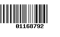 Código de Barras 01168792