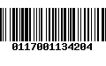 Código de Barras 0117001134204