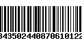 Código de Barras 011843502440870610122071