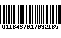Código de Barras 0118437017032165
