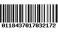 Código de Barras 0118437017032172