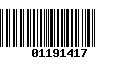 Código de Barras 01191417