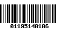 Código de Barras 01195140106