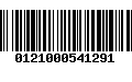 Código de Barras 0121000541291