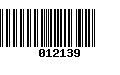 Código de Barras 012139