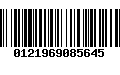 Código de Barras 0121969085645