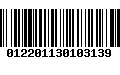 Código de Barras 012201130103139