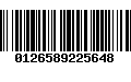 Código de Barras 0126589225648