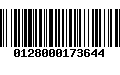 Código de Barras 0128000173644