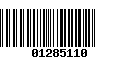 Código de Barras 01285110