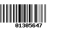 Código de Barras 01305647