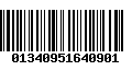 Código de Barras 01340951640901