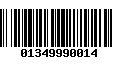 Código de Barras 01349990014