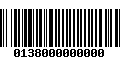 Código de Barras 0138000000000