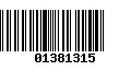 Código de Barras 01381315