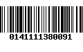 Código de Barras 0141111380091