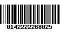 Código de Barras 0142222268025