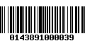 Código de Barras 0143891000039