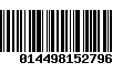 Código de Barras 014498152796