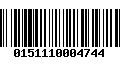 Código de Barras 0151110004744